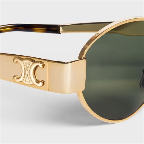 Sunglasses Celine Gold in Metal 